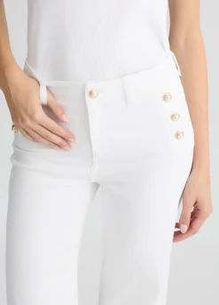 Discount Pantalone Flare con Bottoni / Donna Pantaloni