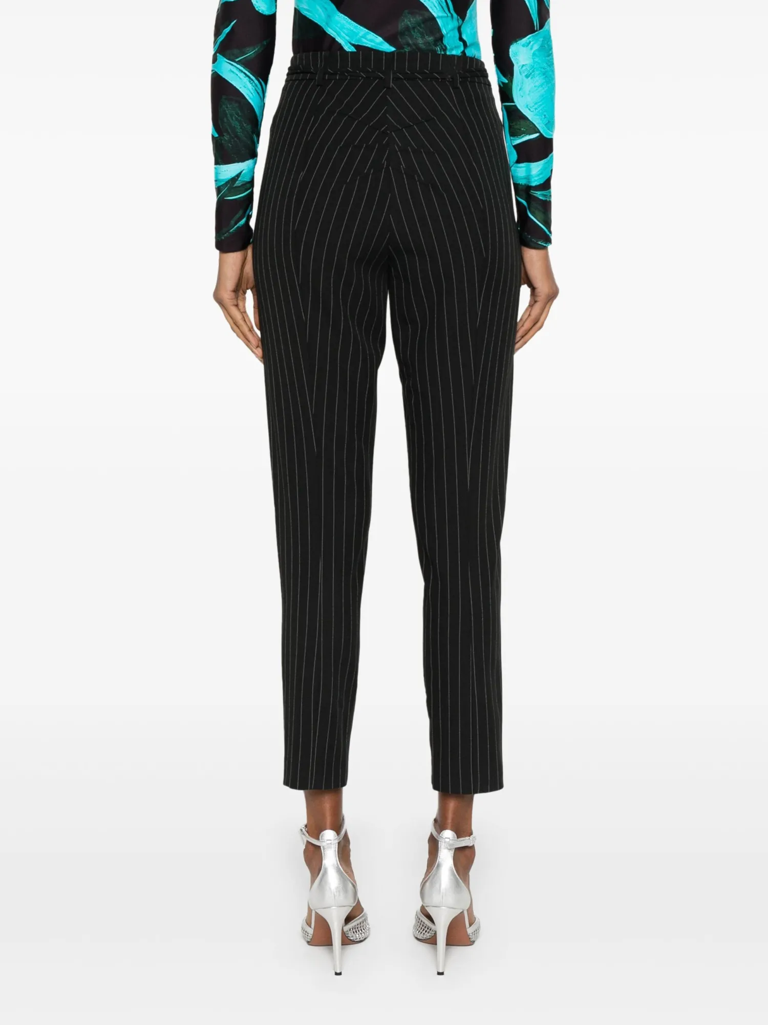 Discount Pantalone Gessato con Ruches / Donna Pantaloni