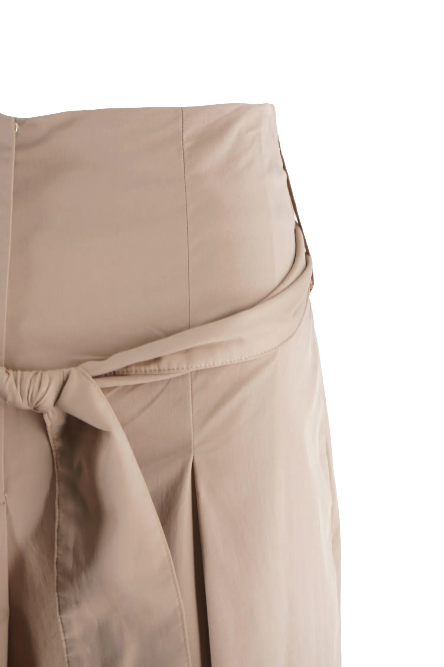 Outlet Pantalone in Cotone con Cintura in Vita / Donna Pantaloni