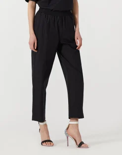 Sale Pantalone in Cotone con Elastico in Vita / Donna Pantaloni
