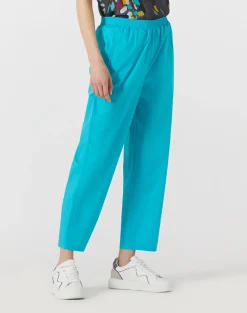 Clearance Pantalone in Cotone con Elastico in Vita / Donna Pantaloni