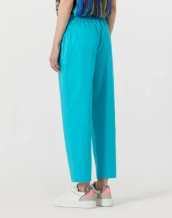 Clearance Pantalone in Cotone con Elastico in Vita / Donna Pantaloni