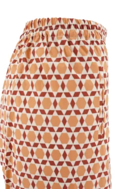 Discount Pantalone in Cotone con Fantasia / Arancione Donna Pantaloni