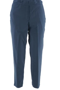 Online Pantalone in Cotone con Mezzo Elastico in Vita / Donna Pantaloni