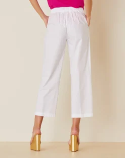 Clearance Pantalone in Cotone con Mezzo Elastico in Vita / Donna Pantaloni