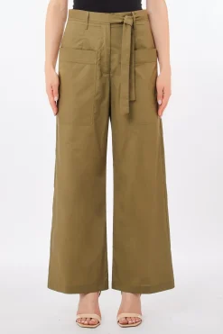 Discount Pantalone in Cotone Popeline / Donna Pantaloni