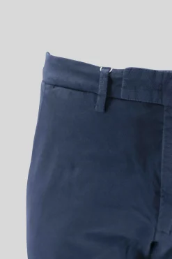 Online Pantalone in Cotone Tramato / Blu Uomo Pantaloni