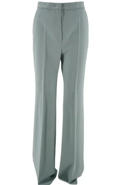 Discount Pantalone in Crepe di Lana / Verde Donna Pantaloni
