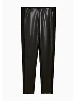 Online Pantalone in Eco Pelle con Inserti Elasticizzati / Donna Pantaloni