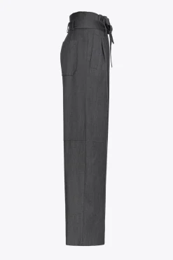 Online Pantalone in Flanella con Cintura / Donna Pantaloni