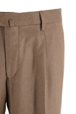 New Pantalone in Lana e Cachemire / Beige Uomo Pantaloni