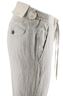 Outlet Pantalone in Lino con Coulisse in Vita / Uomo Pantaloni