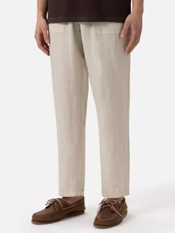 Discount Pantalone in Lino con Coulisse / Uomo Pantaloni