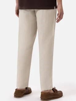 Discount Pantalone in Lino con Coulisse / Uomo Pantaloni