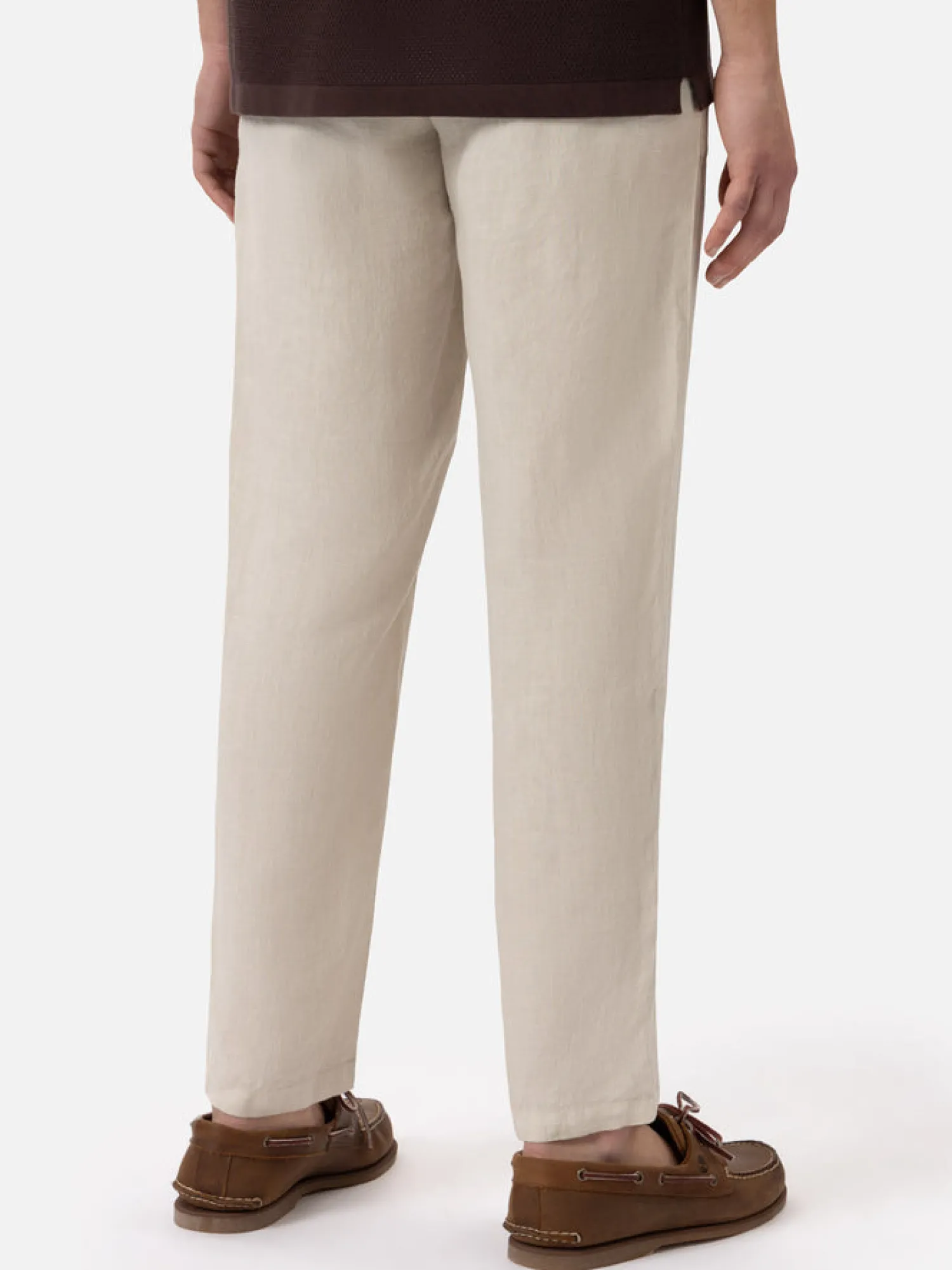 Discount Pantalone in Lino con Coulisse / Uomo Pantaloni