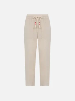 Discount Pantalone in Lino con Coulisse / Uomo Pantaloni
