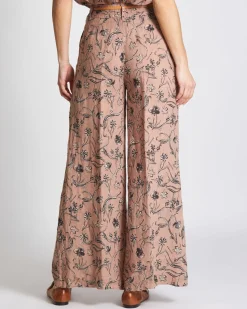 Discount Pantalone in Lino con Fantasia / Donna Pantaloni