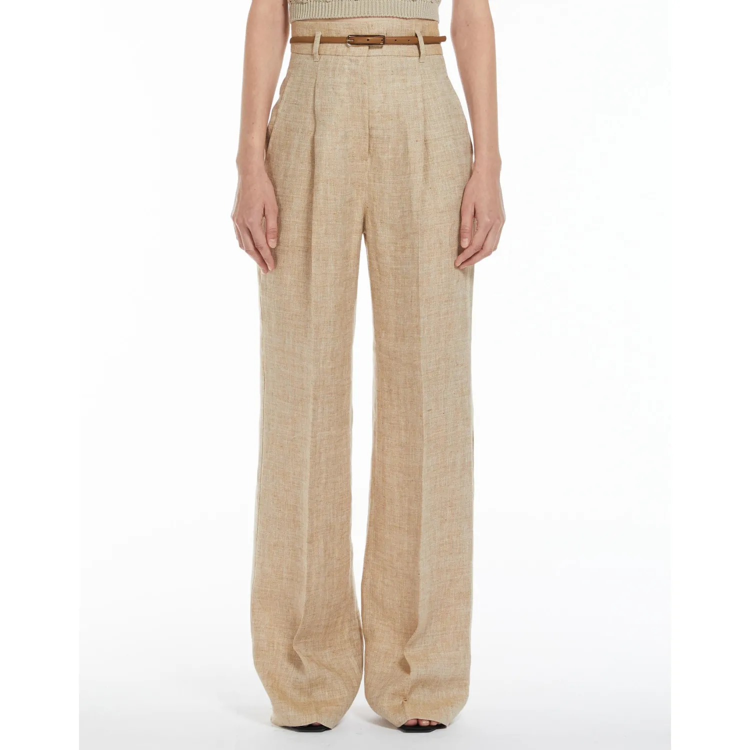 Outlet Pantalone in Lino Melange / Donna Pantaloni