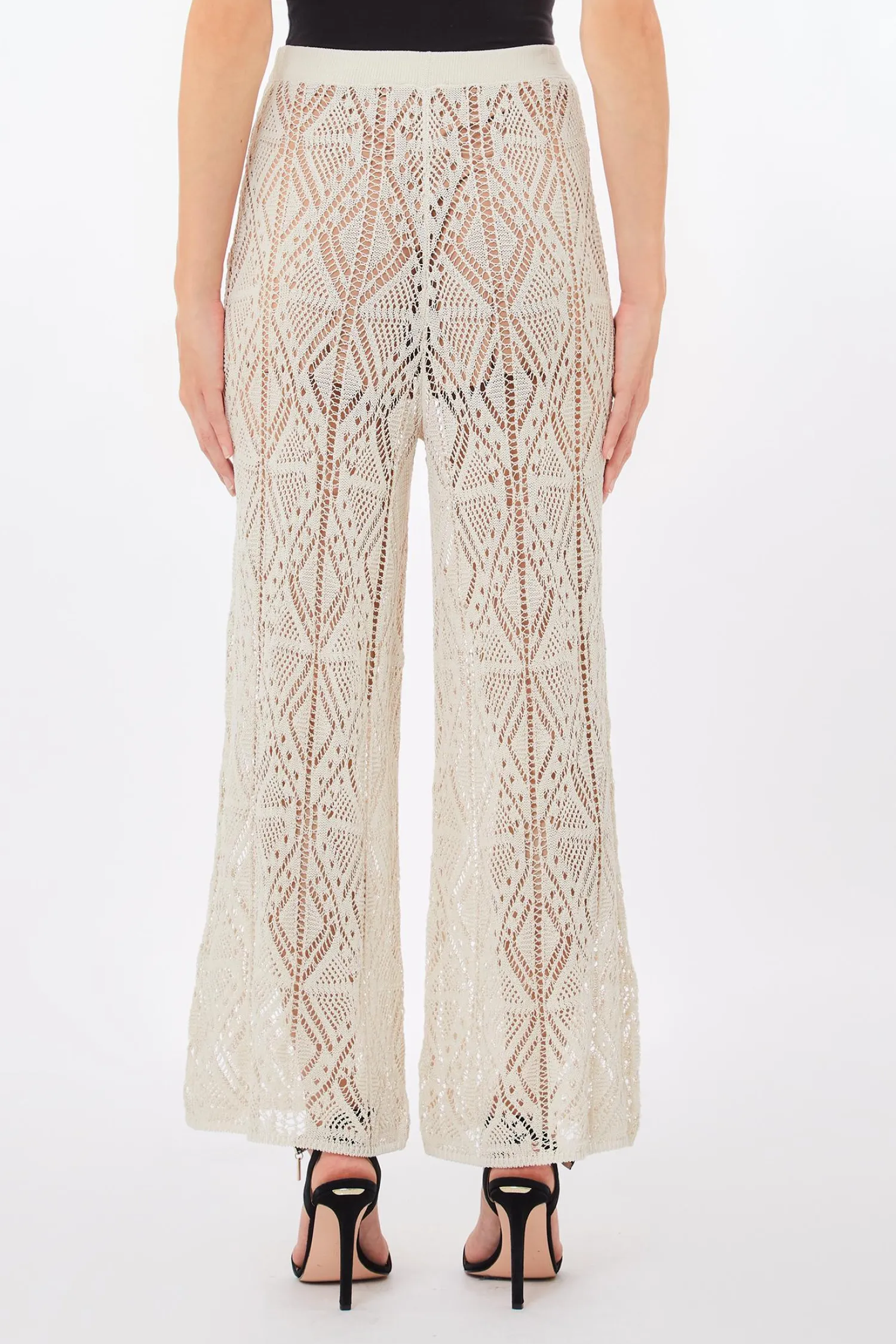 Clearance Pantalone in Maglia Crochet / Donna Pantaloni