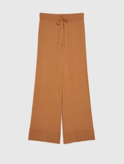 Pantalone in Misto Lana e Cachemire / Beige Donna Pantaloni
