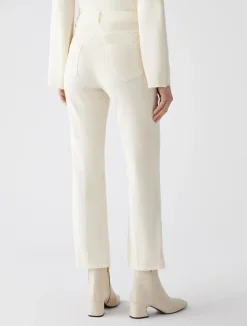 Pantalone in Velluto / Bianco Donna Pantaloni