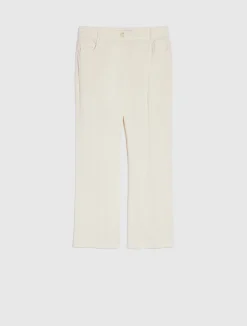 Pantalone in Velluto / Bianco Donna Pantaloni