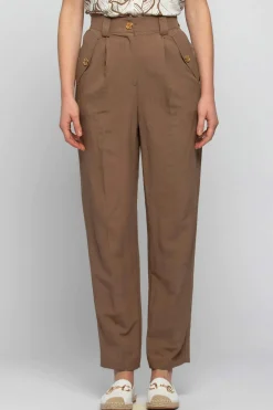 Sale Pantalone in Viscosa e Lino / Donna Pantaloni