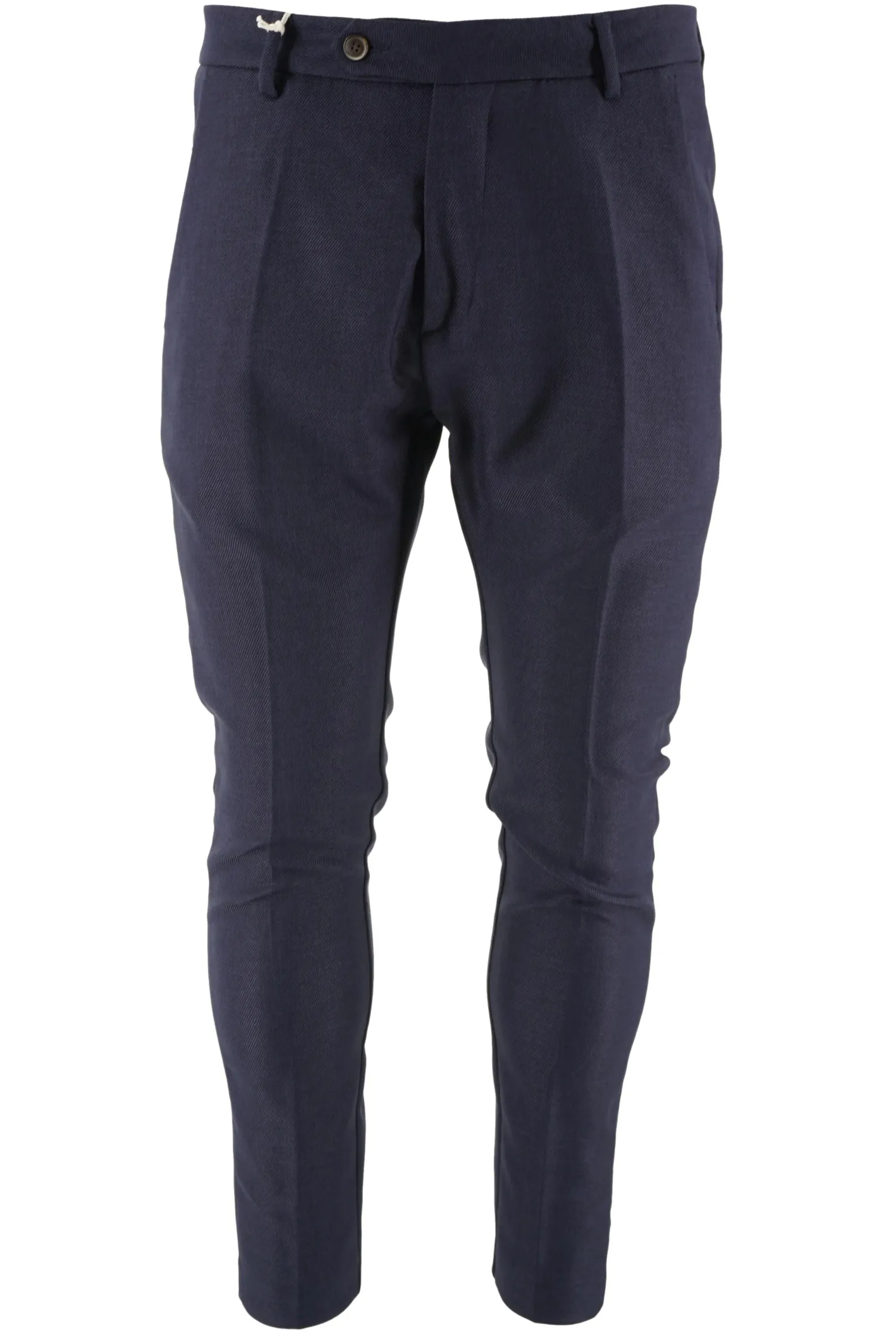 Outlet Pantalone Montecarlo con Tessuto Diagonale / Uomo Pantaloni