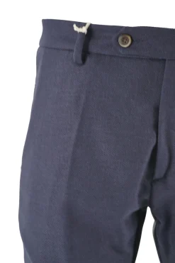 Outlet Pantalone Montecarlo con Tessuto Diagonale / Uomo Pantaloni