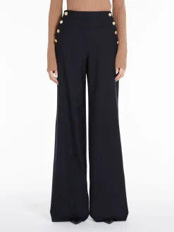 Discount Pantalone Palazzo in Misto Lana / Donna Pantaloni