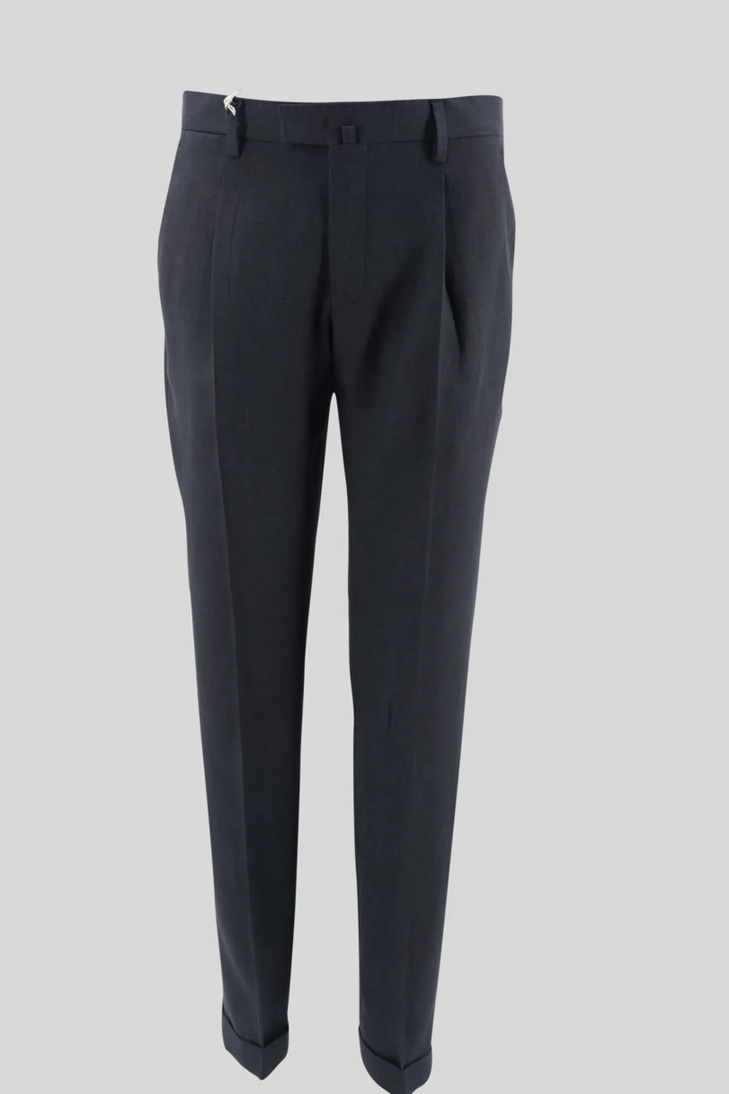 Clearance Pantalone Regular fit in lino / Nero Uomo Pantaloni