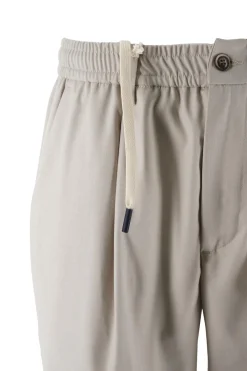Clearance Pantalone Relax in Viscosa con Coulisse / Uomo Pantaloni