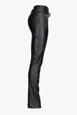 Best Pantalone Slim Fit Effetto Pelle / Donna Pantaloni