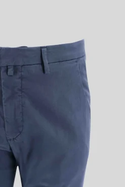 Pantalone Slim Fit in Morbido Cotone / Blu Uomo Pantaloni