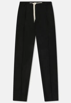 New Pantaloni in Misto Lino Slim Fit con Coulisse / Uomo Pantaloni