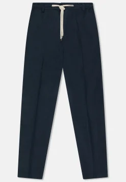 Best Pantaloni in Misto Lino Slim Fit con Coulisse / Uomo Pantaloni