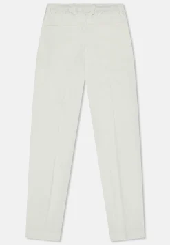 New Pantaloni in Misto Lino Slim Fit con Coulisse / Uomo Pantaloni