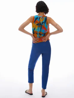 Hot Pantaloni Slim in Popeline / Donna Pantaloni