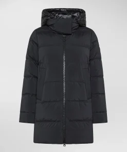 Outlet Piumino con Cappuccio in Contrasto / Donna Giubbini