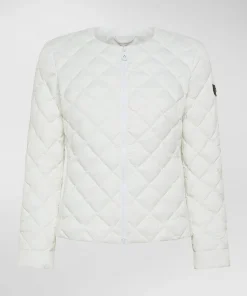 Best Piumino Slim con Trapunta a Rombi / Bianco Donna Giubbini