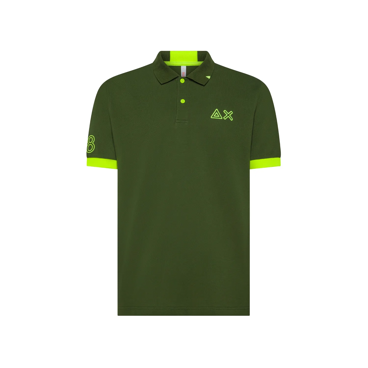 Discount Polo con Logo Grande Fluo / Uomo Polo