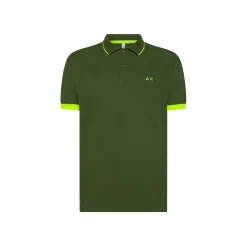Sale Polo con Riga Sottile Fluo a Contrasto / Uomo Polo