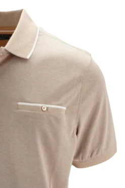 Best Polo in Cotone con Taschino / Beige Uomo Polo