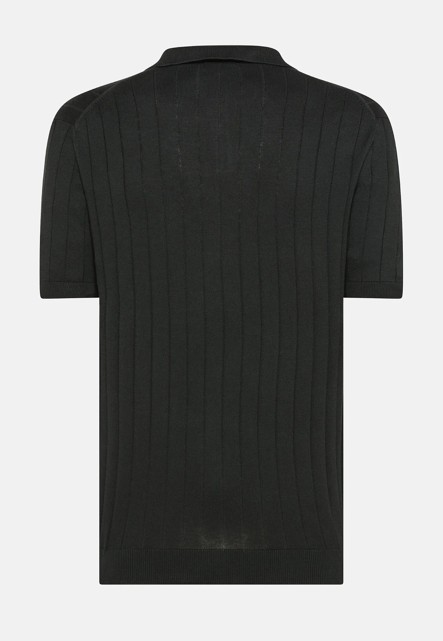 New Polo in Cotone Effetto Righe / Uomo Polo