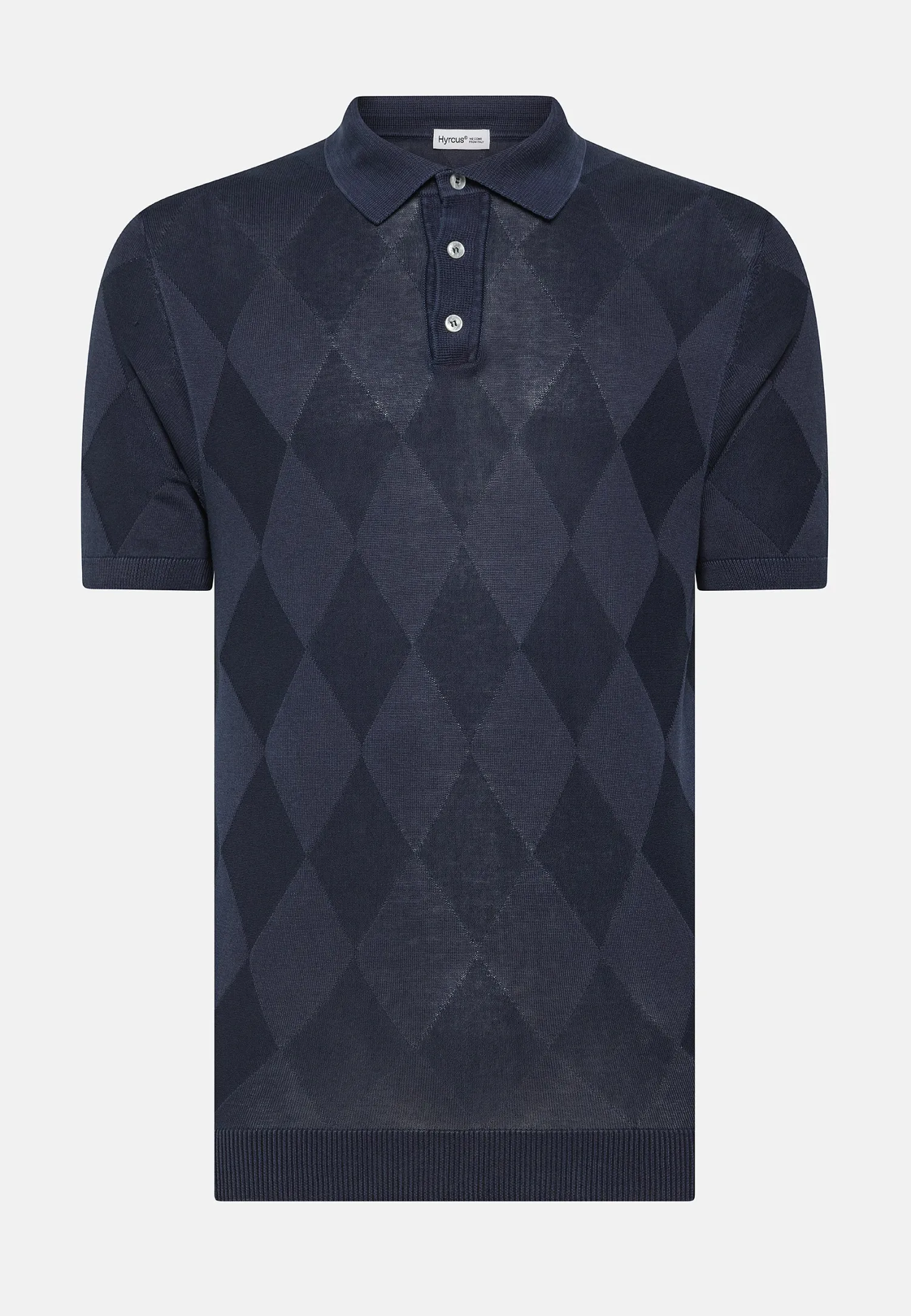 Clearance Polo in Cotone Effetto Rombi / Uomo Polo