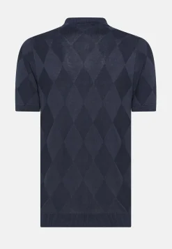 Clearance Polo in Cotone Effetto Rombi / Uomo Polo