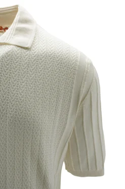 Outlet Polo in Cotone Giza con Tramatura / Uomo Polo
