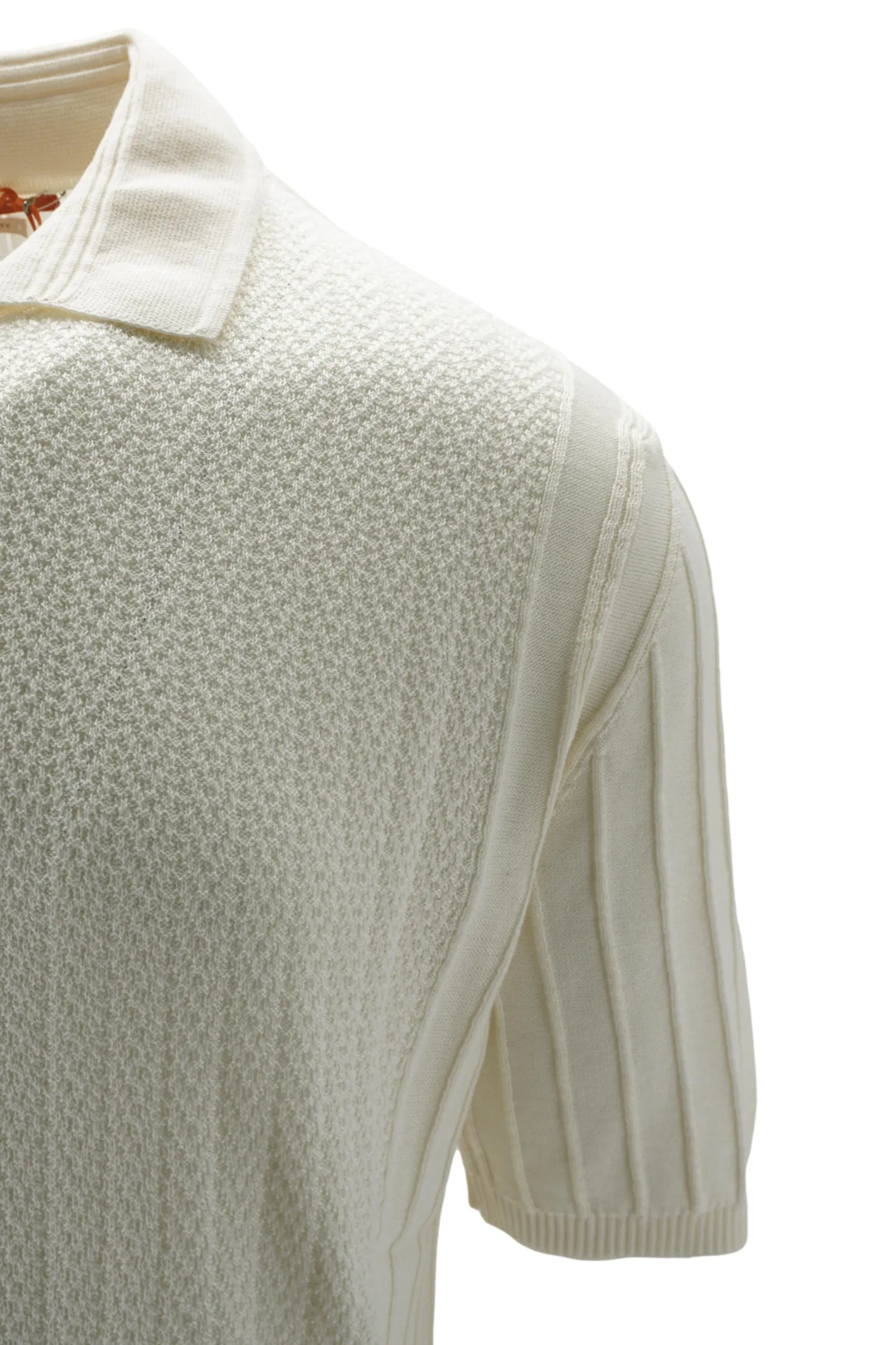 Outlet Polo in Cotone Giza con Tramatura / Uomo Polo