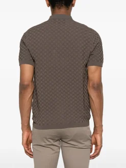Clearance Polo in Maglia con Tramatura / Uomo Polo