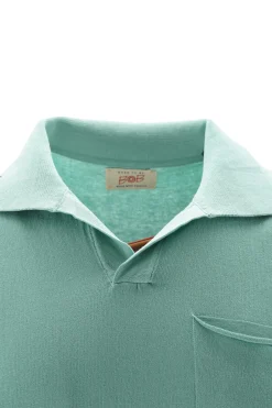 Clearance Polo Senza Bottoni in 100% Cotone / Uomo Polo